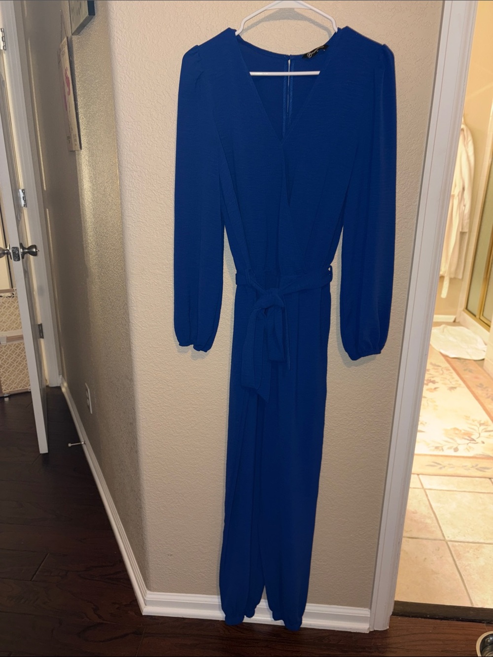 Women’s Royal Blue Long Sleeve Jumpsuit